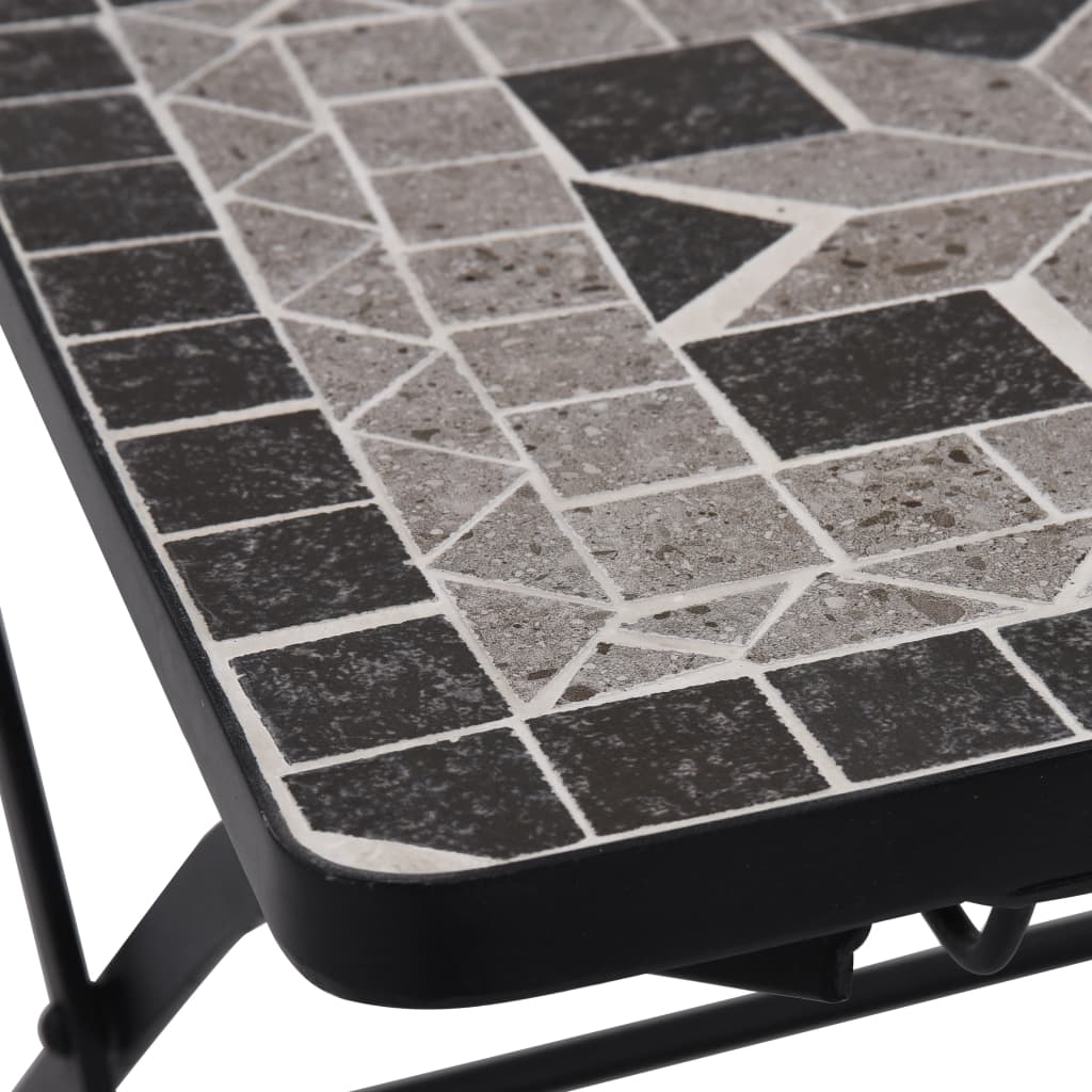 vidaXL bistrostole 2 stk. med mosaikdesign grå