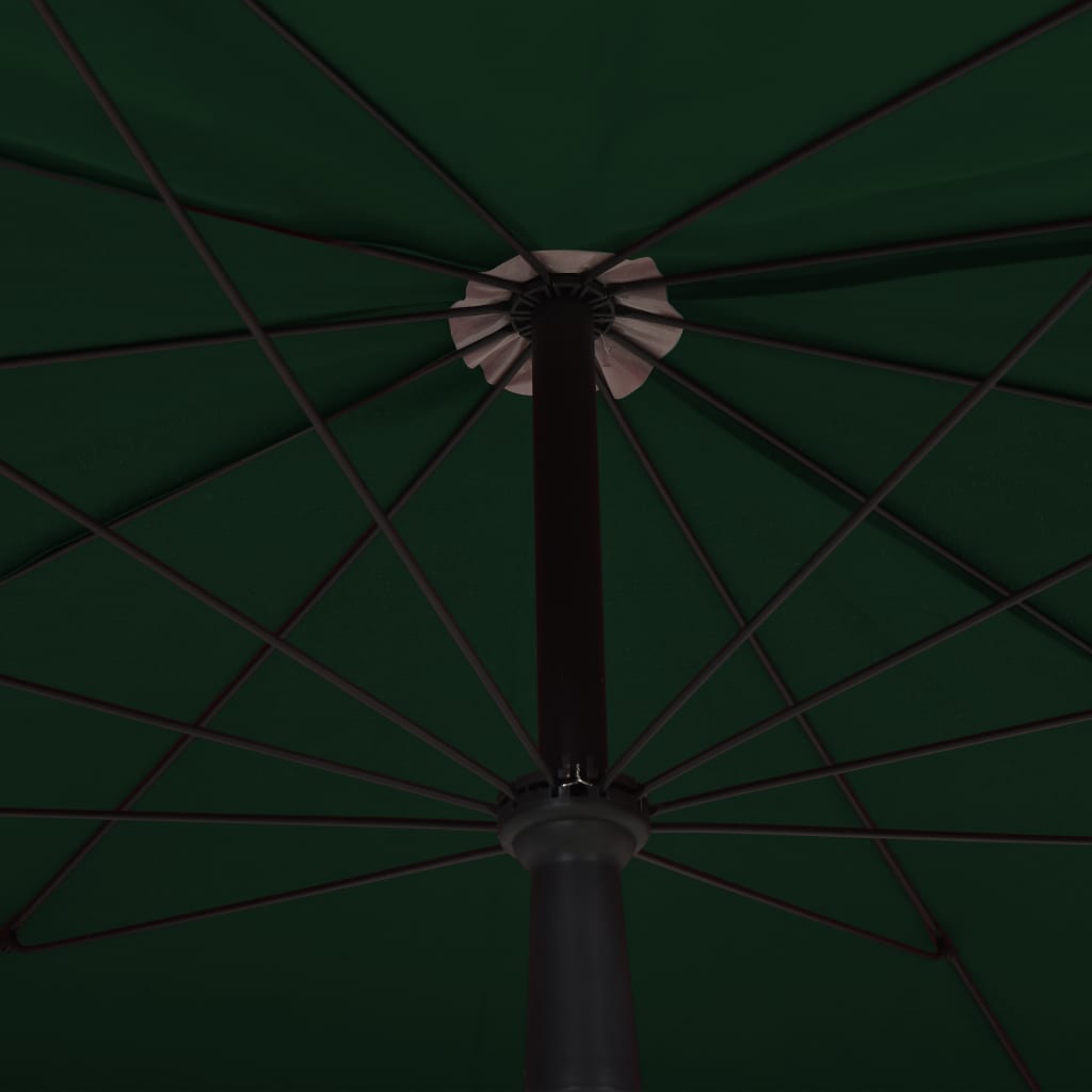 vidaXL parasol med stang 200x130 cm grøn