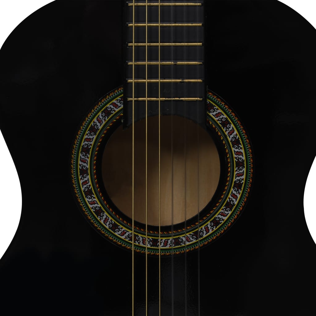 vidaXL klassisk guitar for begyndere og børn 1/2 34" sort