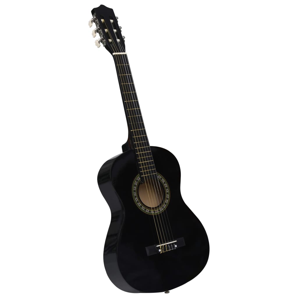vidaXL klassisk guitar med taske for begyndere og børn 1/2 34" sort