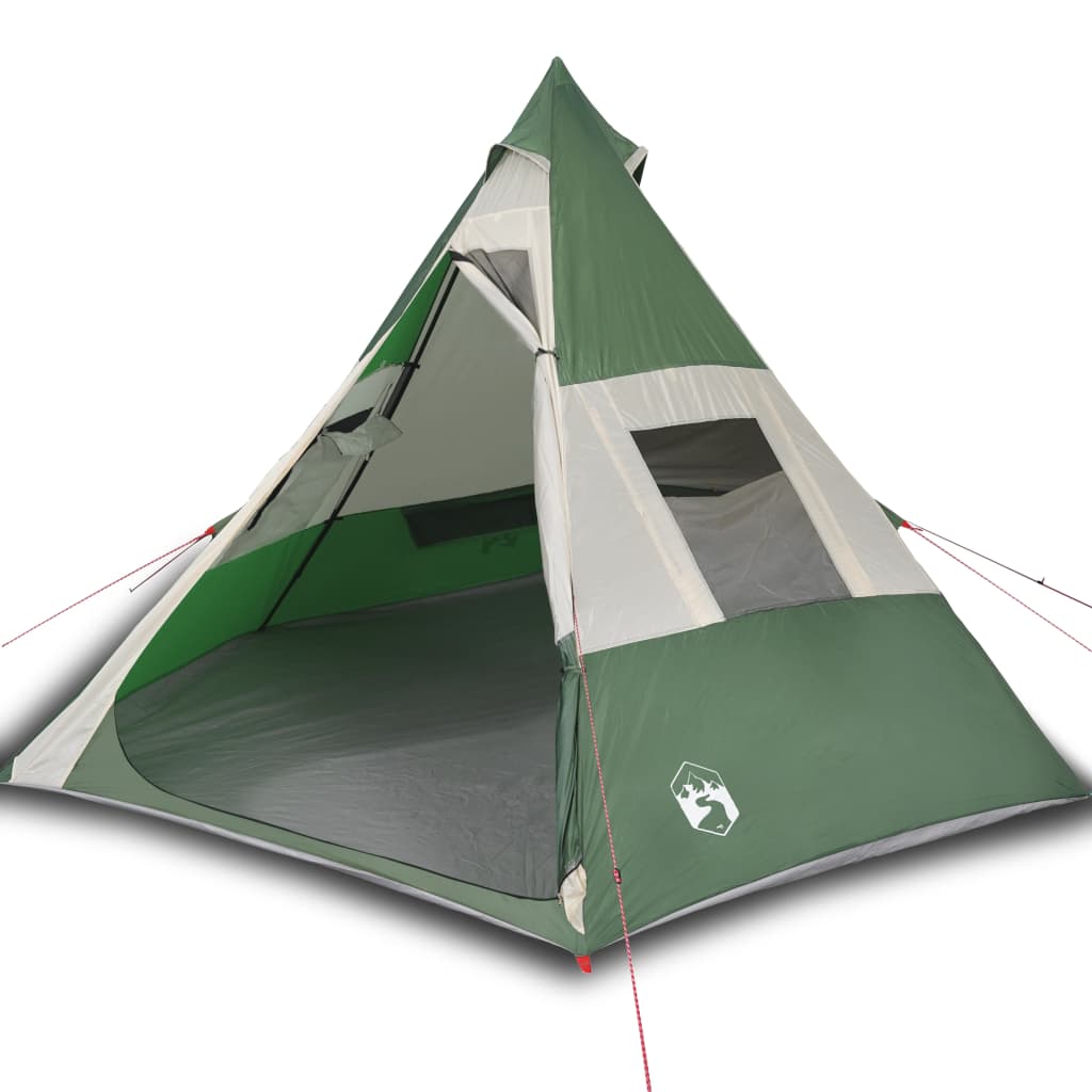 vidaXL 7-personers campingtelt vandtæt grøn