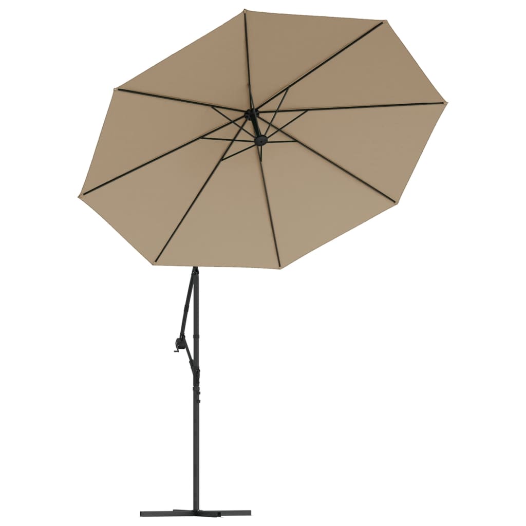vidaXL parasoldug til hængeparasol 350 cm gråbrun