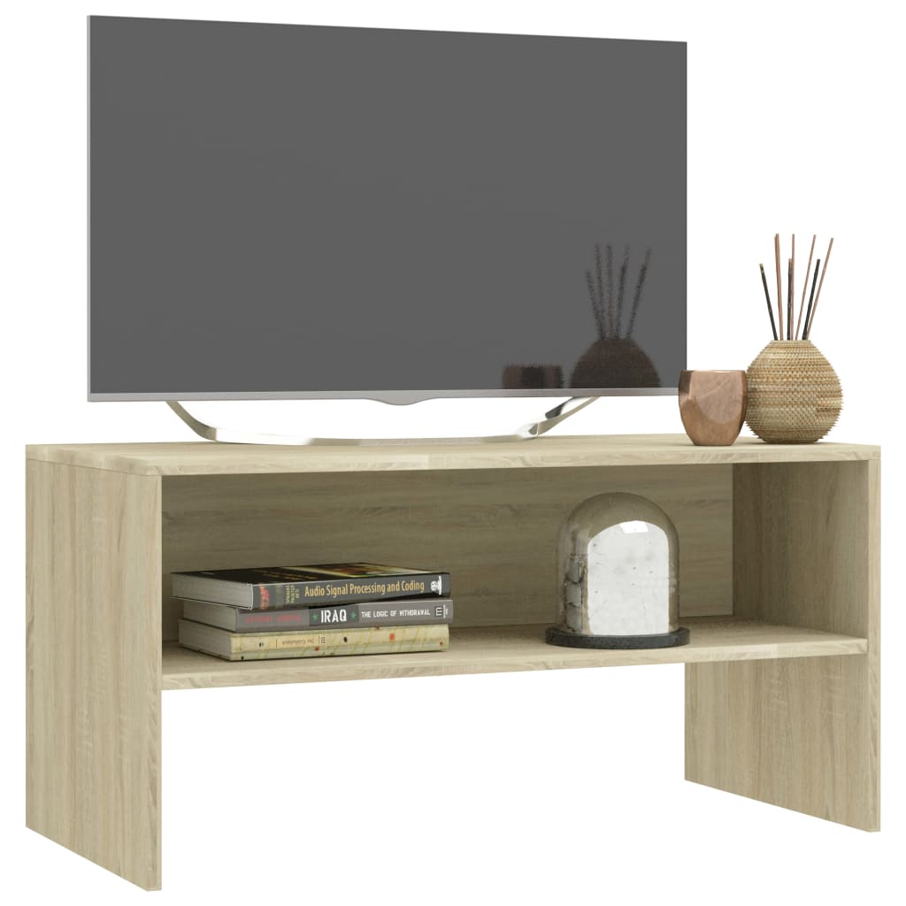 vidaXL tv-bord 80x40x40 cm konstrueret træ sonoma-eg