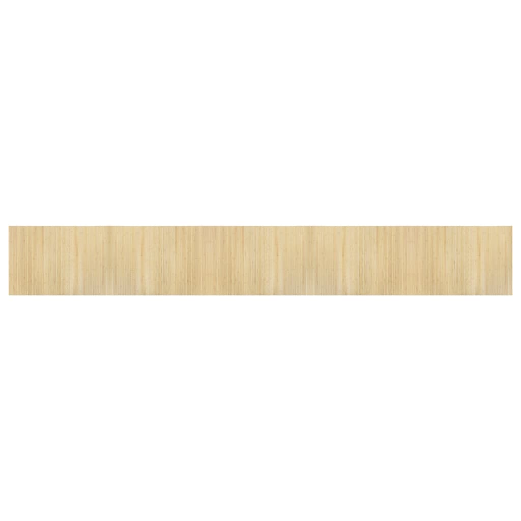 vidaXL gulvtæppe 70x500 cm rektangulær bambus lys naturfarvet