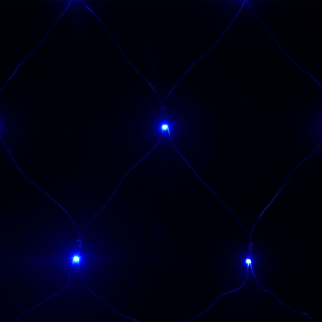 vidaXL lysnet 3x3 m 306 LED'er inde/ude blåt lys