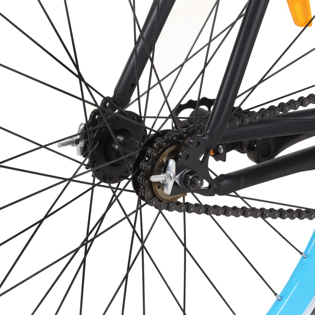 vidaXL cykel 1 gear 700c 51 cm sort og blå