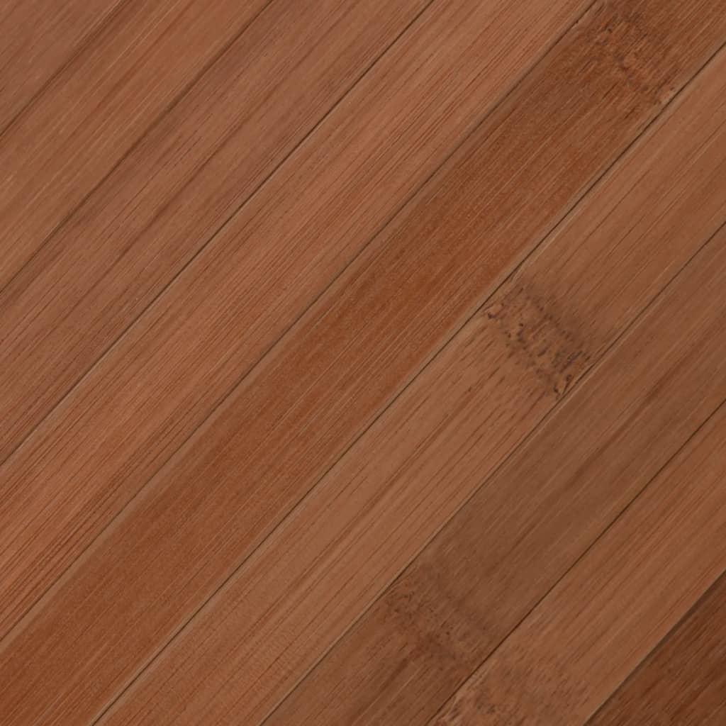 vidaXL gulvtæppe 70x300 cm rektangulær bambus brun