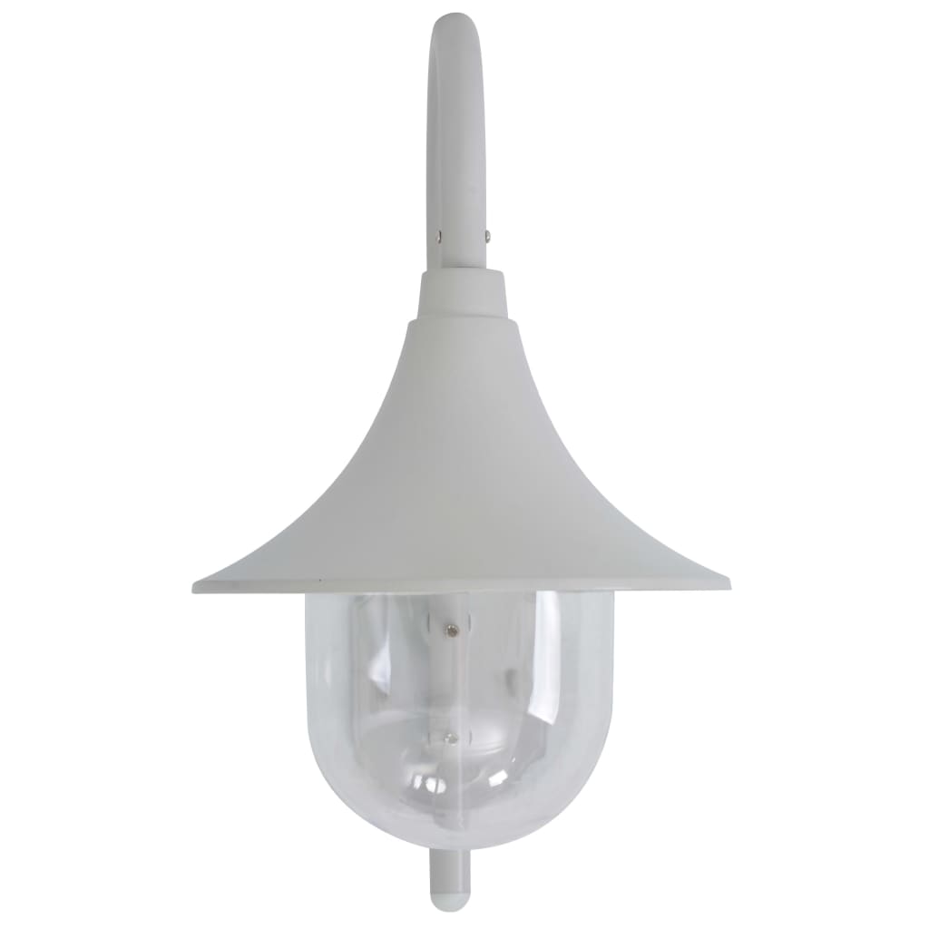 vidaXL havevæglampe E27 42 cm aluminium hvid