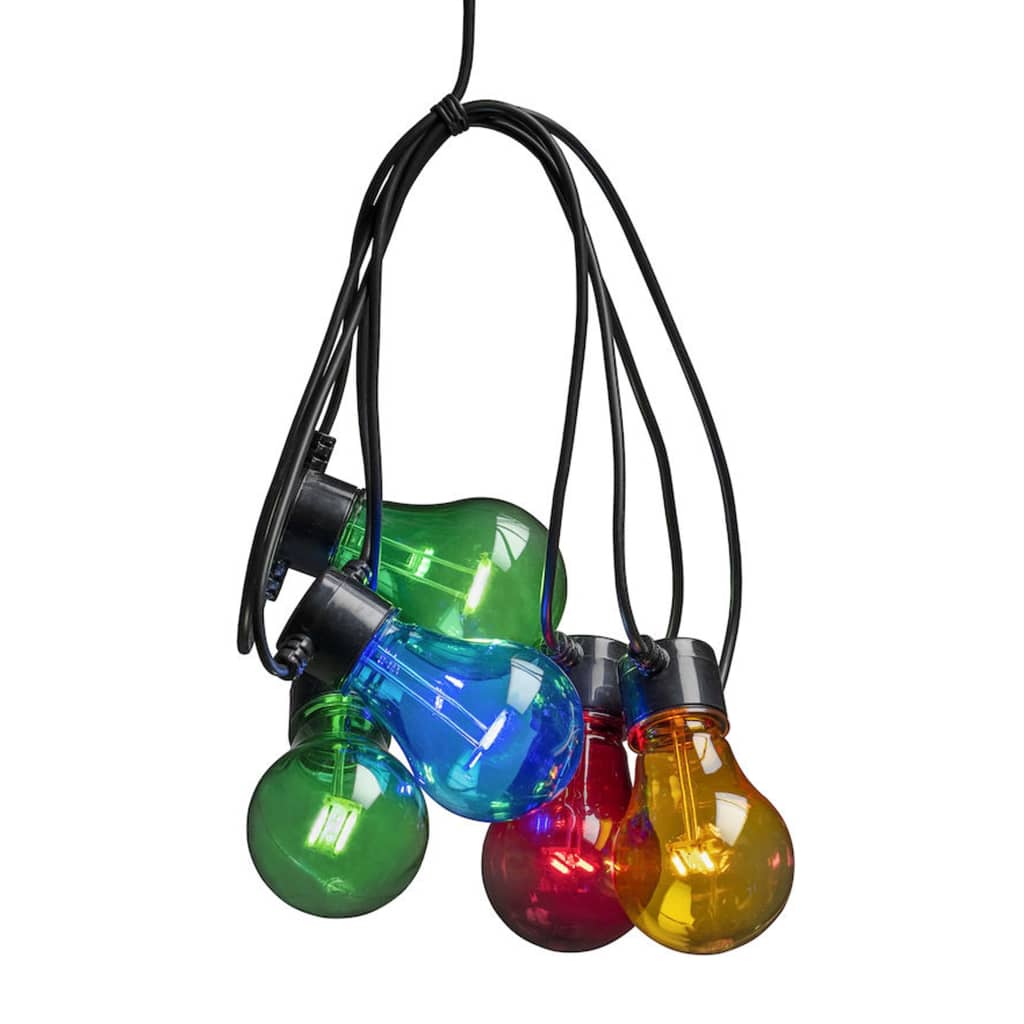 KONSTSMIDE lyskæde med 10 lamper forlængersæ flerfarvet