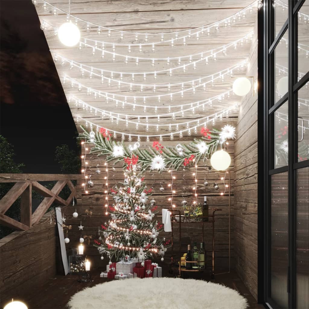 vidaXL fairy lights-lyskæder 40 m 400 LED'er 8 funktioner kold hvid
