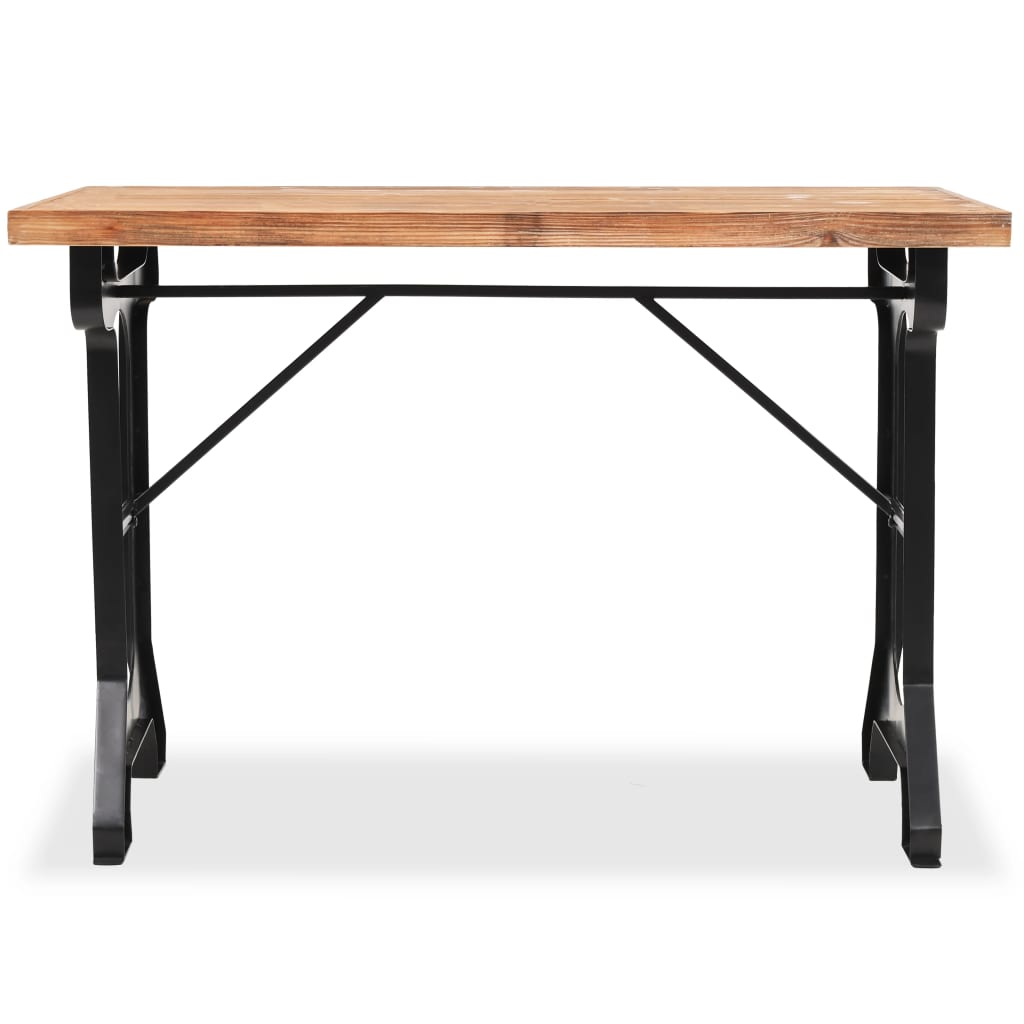 vidaXL spisebord massivt fyrretræsbordplade 122 x 65 x 82 cm