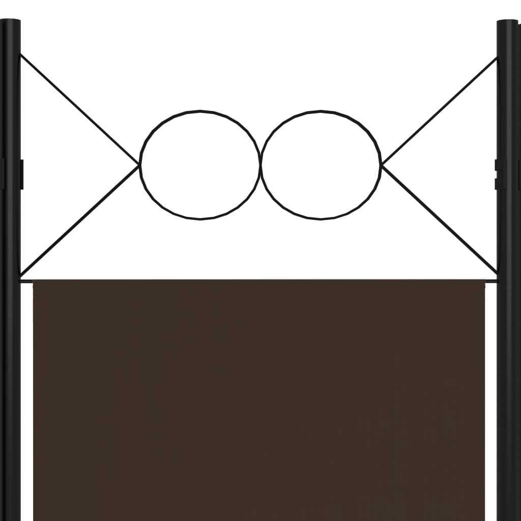 vidaXL 6-panels rumdeler 240x180 cm brun