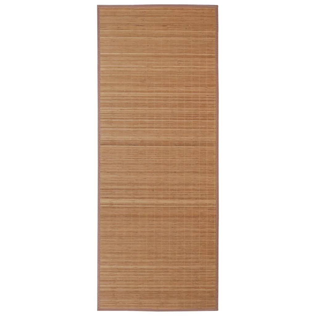vidaXL gulvtæppe 120x180 cm rektangulært bambus brun