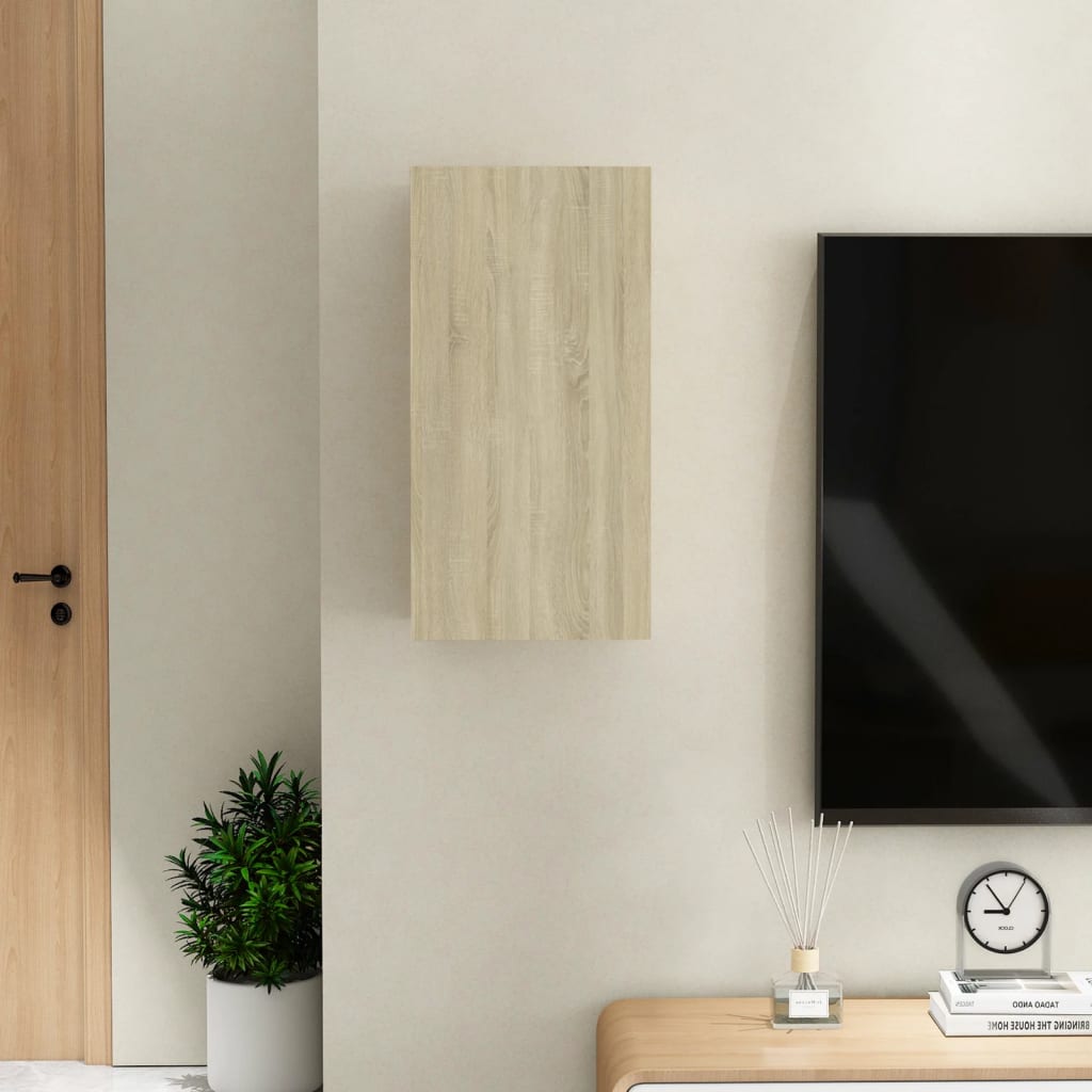 vidaXL tv-bord 30,5x30x60 cm konstrueret træ sonoma-eg