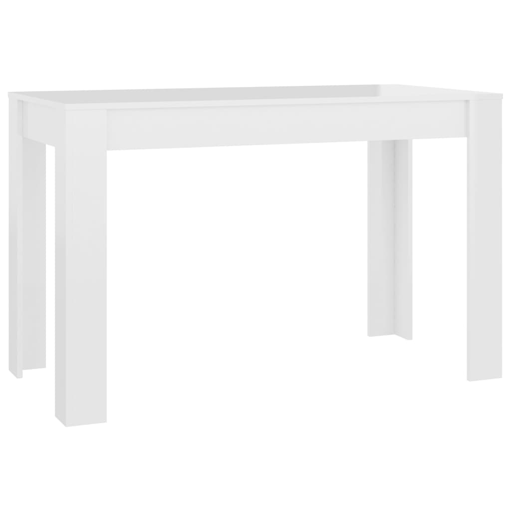 vidaXL spisebord 120 x 60 x 76 cm spånplade hvid højglans