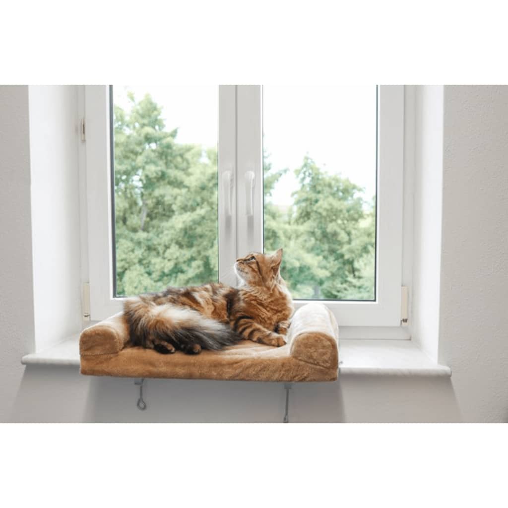 Kerbl katteseng til vindueskarmen beige 36x56 cm 82656