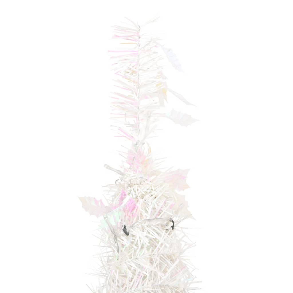 vidaXL kunstigt juletræ med 150 LED'er 180 cm pop op-funktion hvid