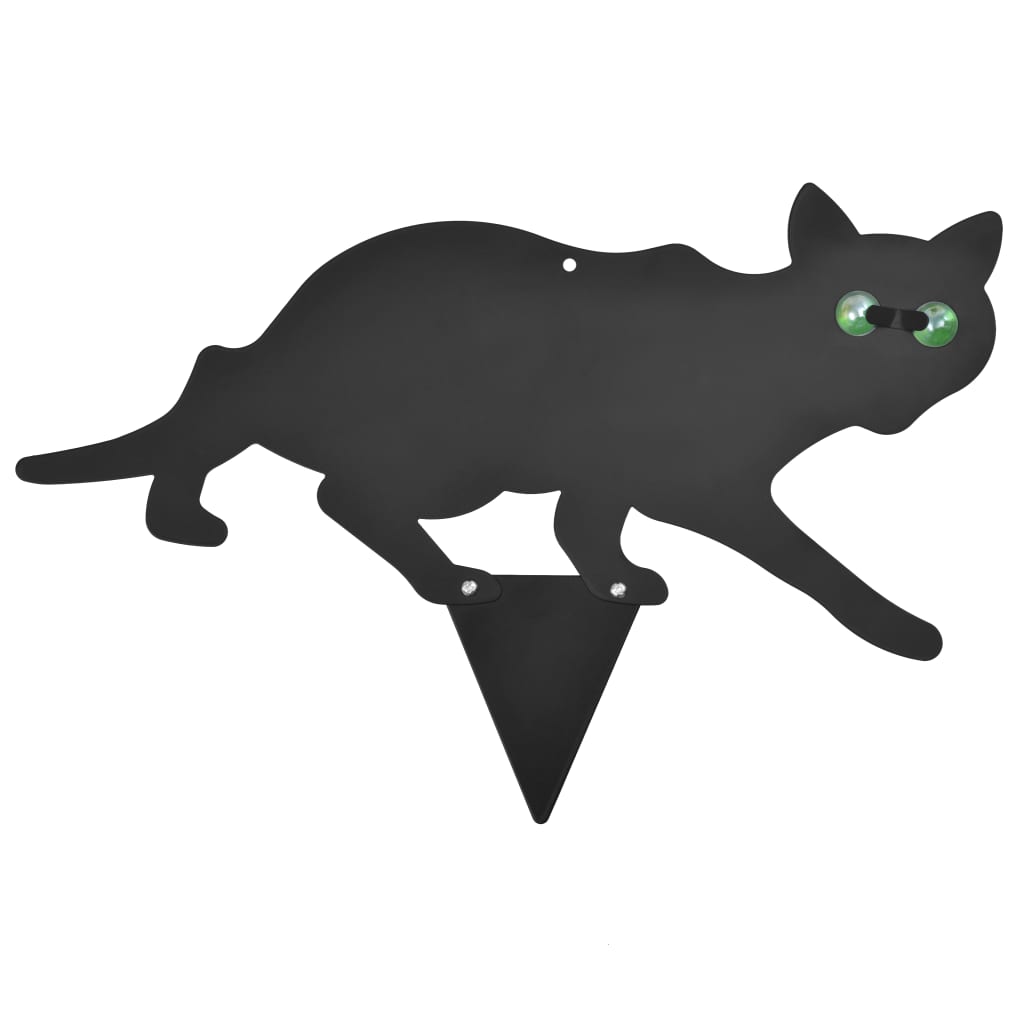 vidaXL katteskræmmer 3 dele stål sort