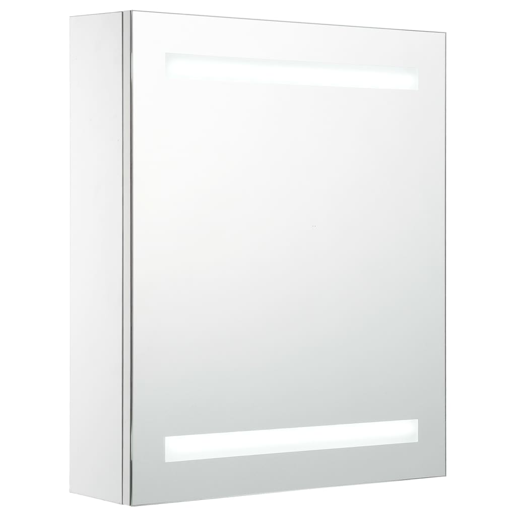 vidaXL badeværelsesskab med spejl + LED-lys 50x13,5x60 cm