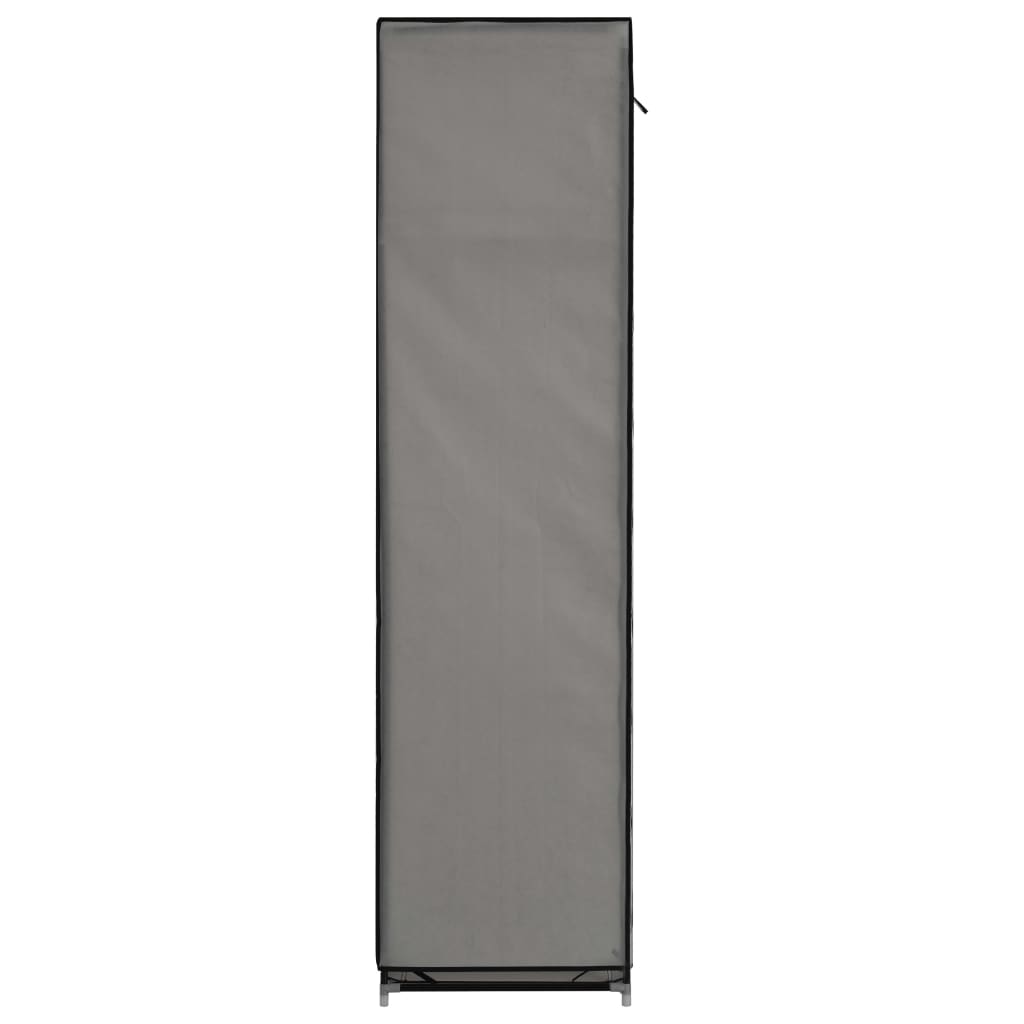 vidaXL klædeskab med rum og tøjstænger 150 x 45 x 175 cm stof grå