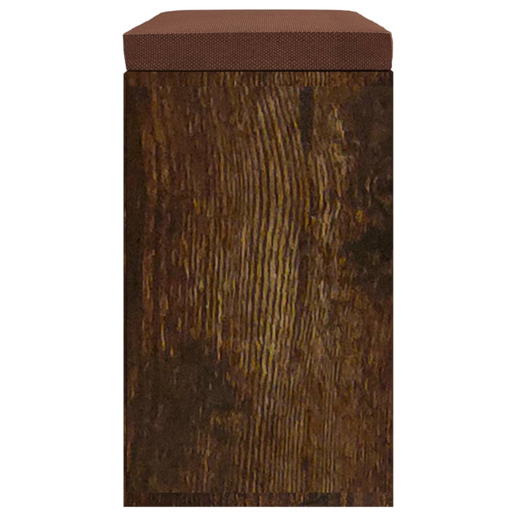 vidaXL skobænk 103x30x48 cm konstrueret træ røget egetræsfarve