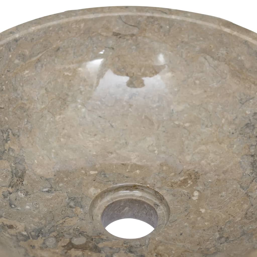 vidaXL håndvask Ø40x12 cm marmor grå