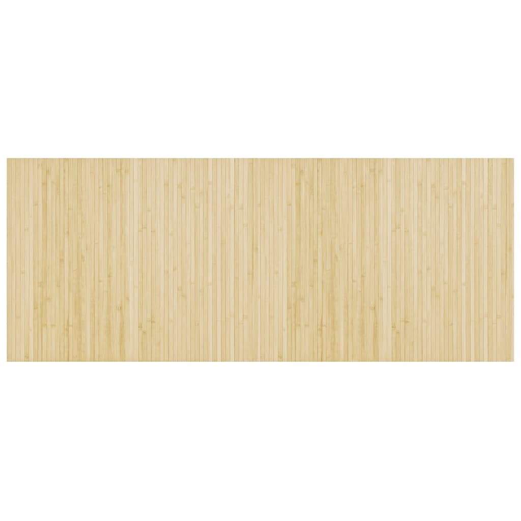 vidaXL gulvtæppe 80x200 cm rektangulær bambus lys naturfarvet