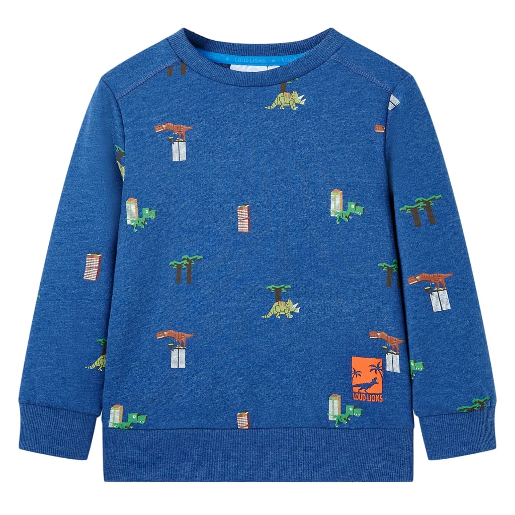 Sweatshirt til børn str. 92 mørk blåmeleret