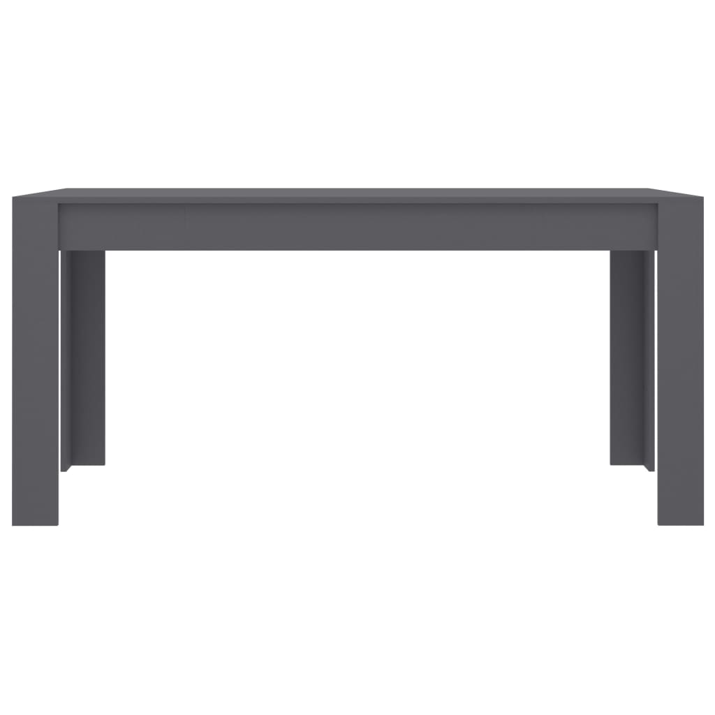 vidaXL spisebord 160 x 80 x 76 cm spånplade grå