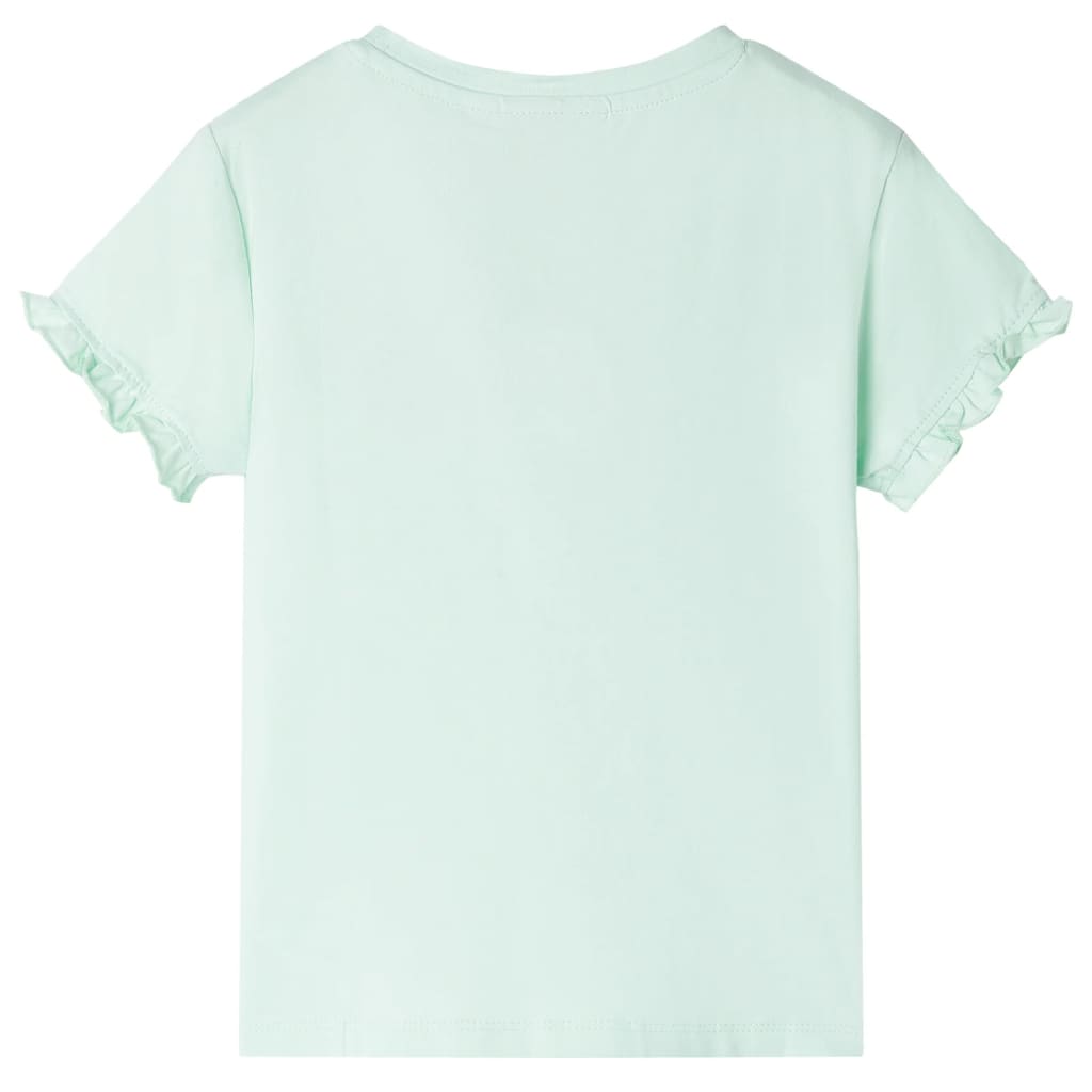 T-shirt til børn str. 92 lys mintgrøn