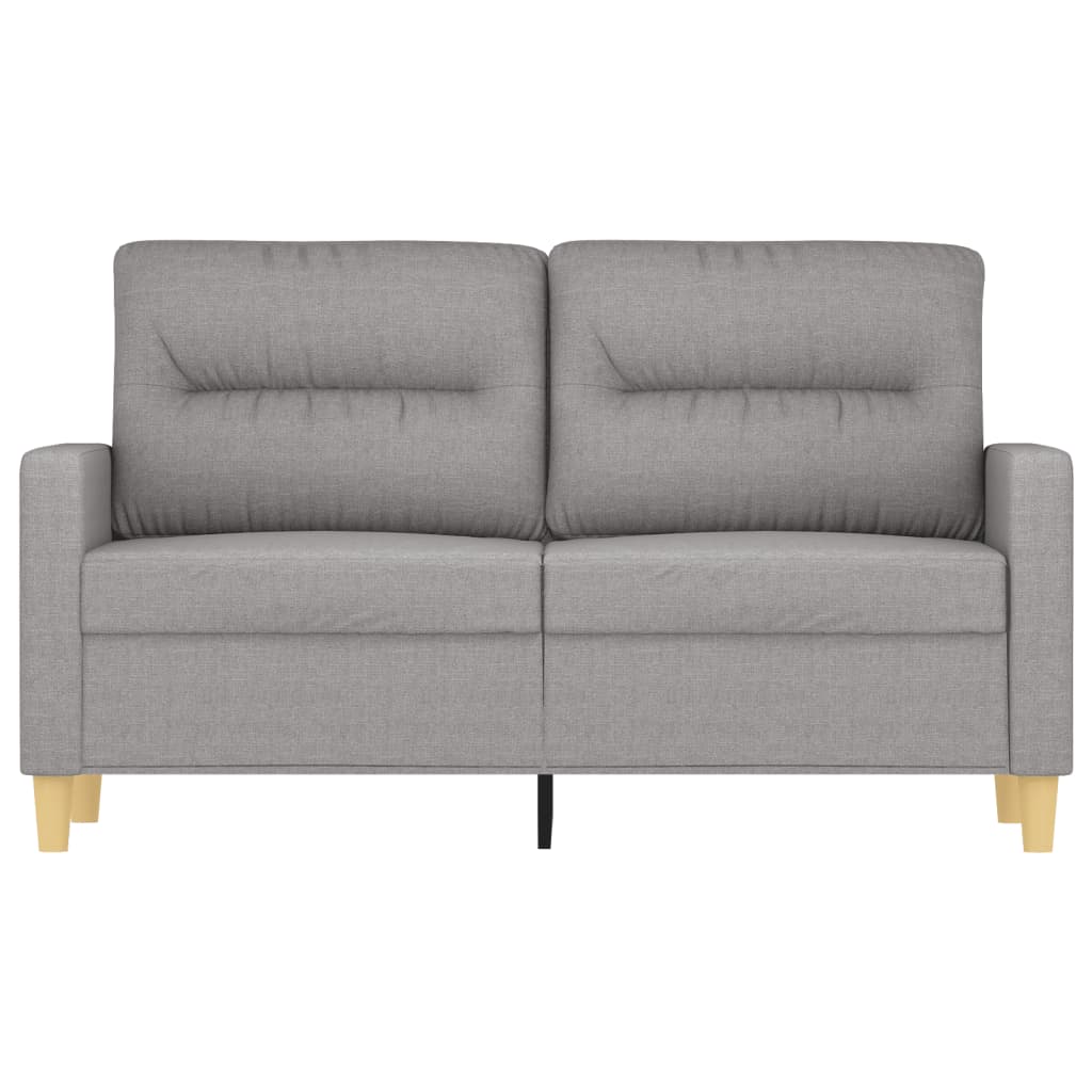 vidaXL 2-personers sofa 120 cm stof lysegrå