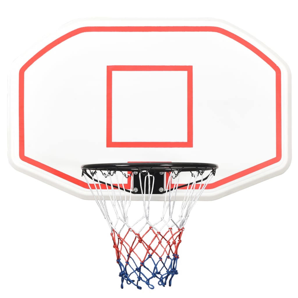 vidaXL basketballkurv med plade 109x71x3 cm polyethylen hvid