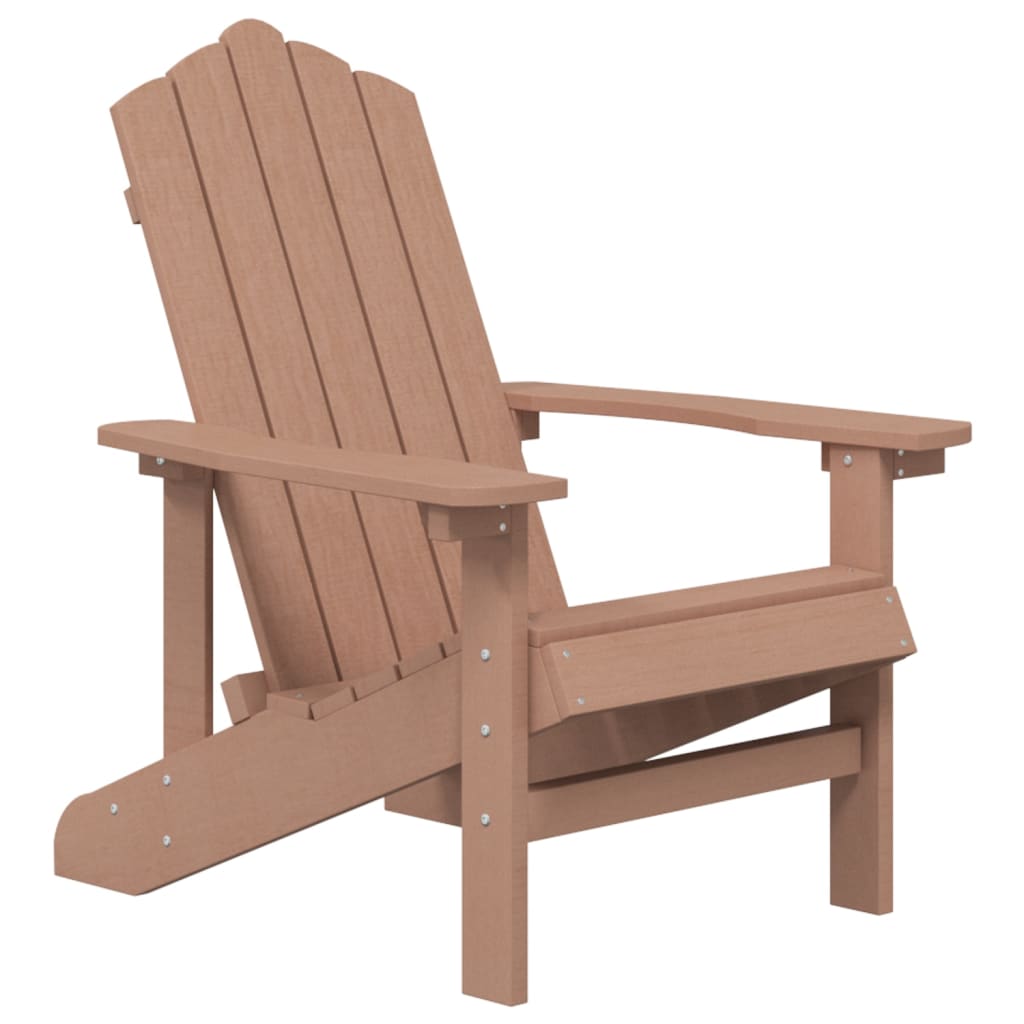vidaXL Adirondack-stole med bord HDPE brun