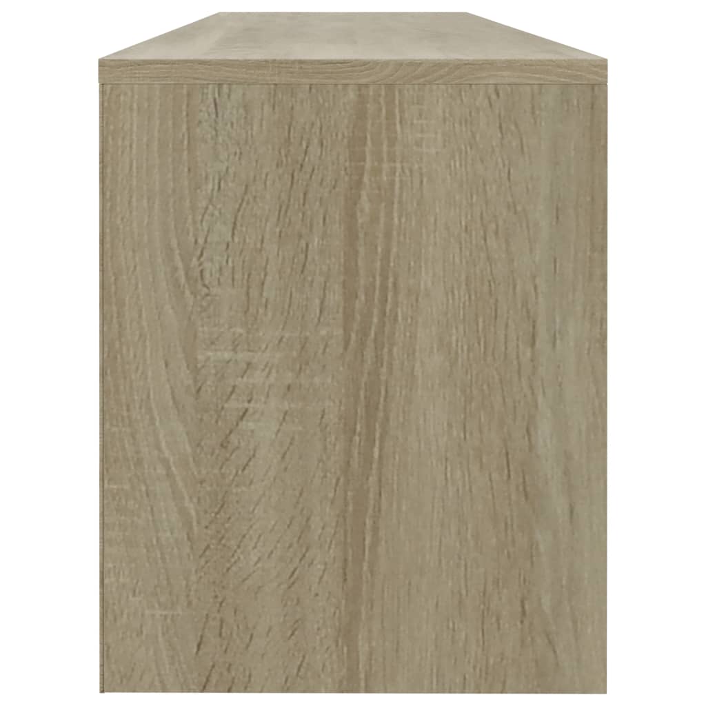 vidaXL tv-bord 120x30x37,5 cm konstrueret træ hvid og egetræsfarvet