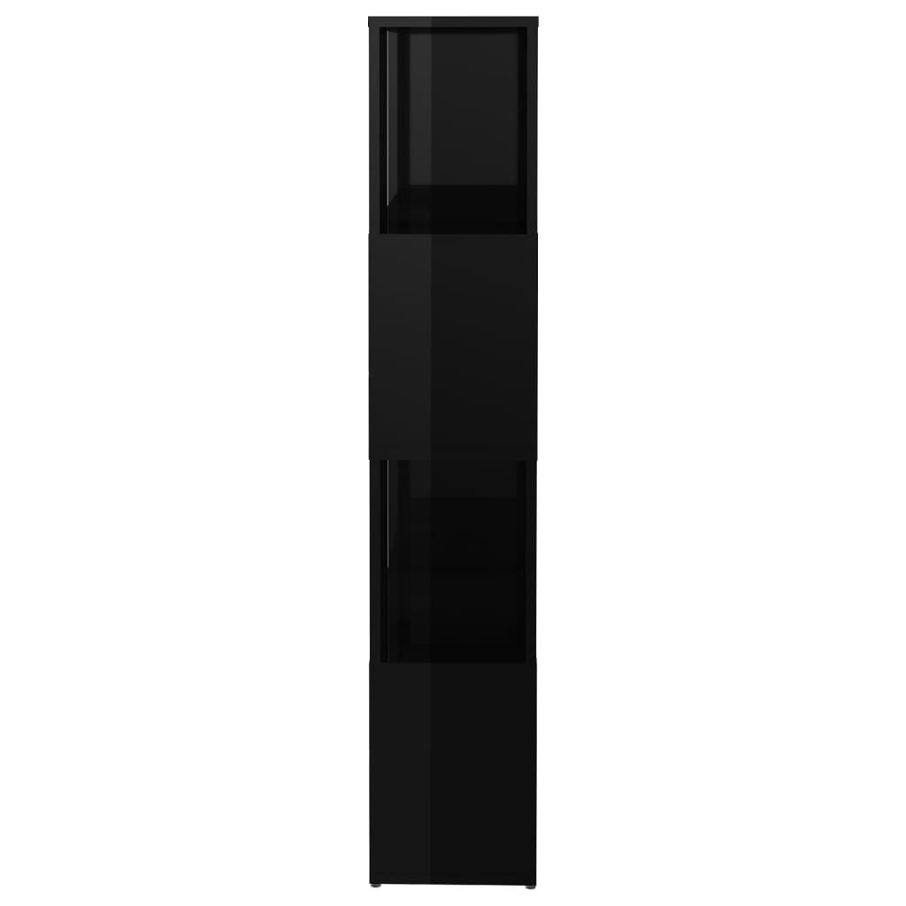 vidaXL bogskab/rumdeler 60x24x124,5 cm spånplade sort højglans