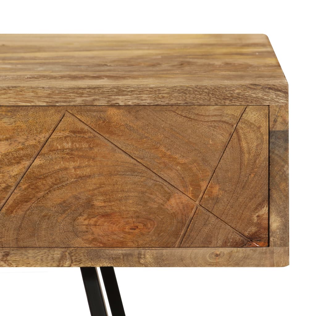 vidaXL skrivebord med skuffer massivt mangotræ 110 x 50 x 76 cm