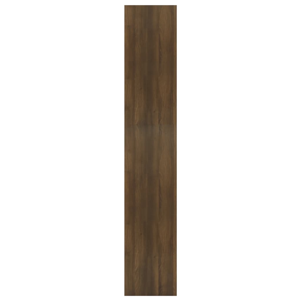 vidaXL bogreol/rumdeler 80x30x166 cm konstrueret træ brun eg