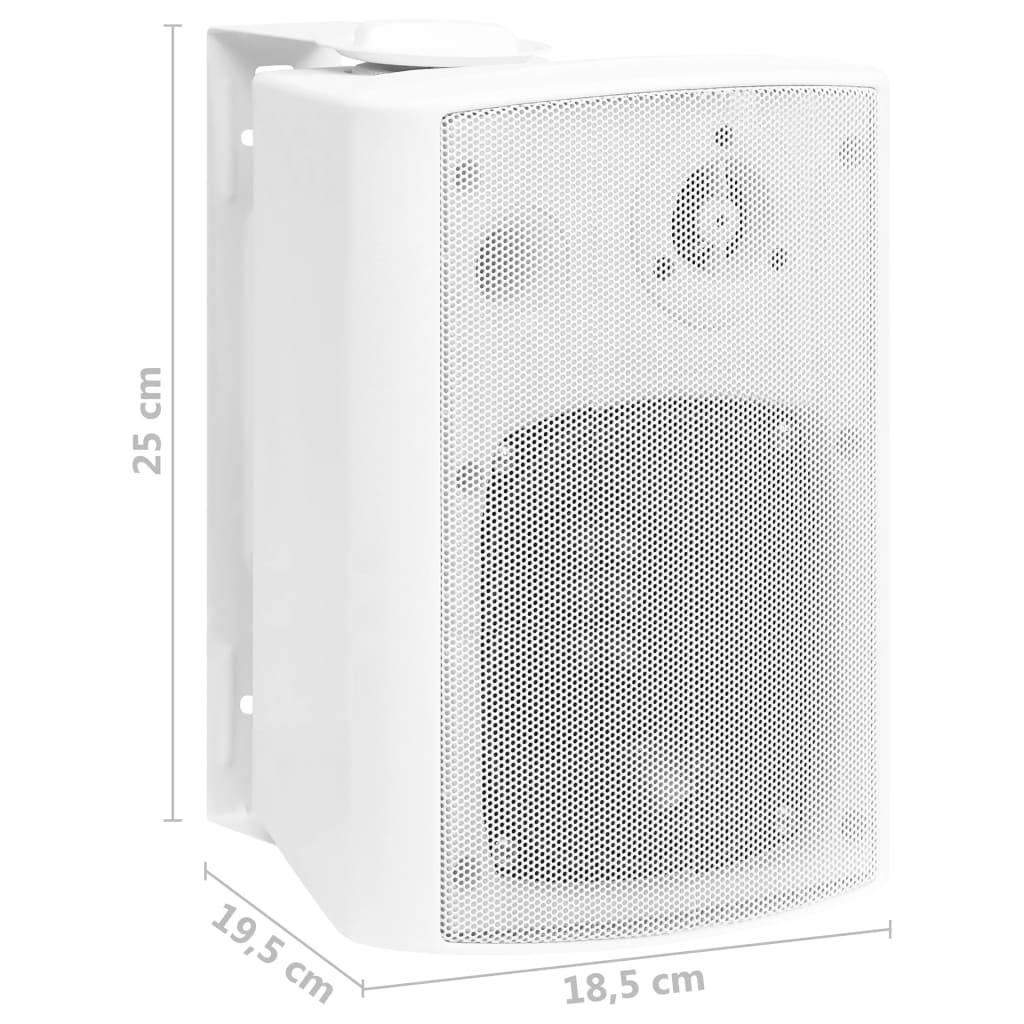 vidaXL væghængte højtalere 2 stk. indendørs og udendørs 100 W hvid