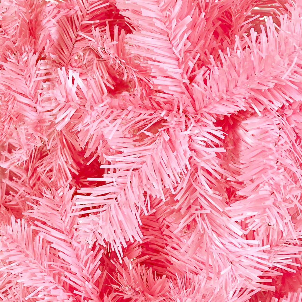 vidaXL smalt juletræ med lys 150 cm lyserød