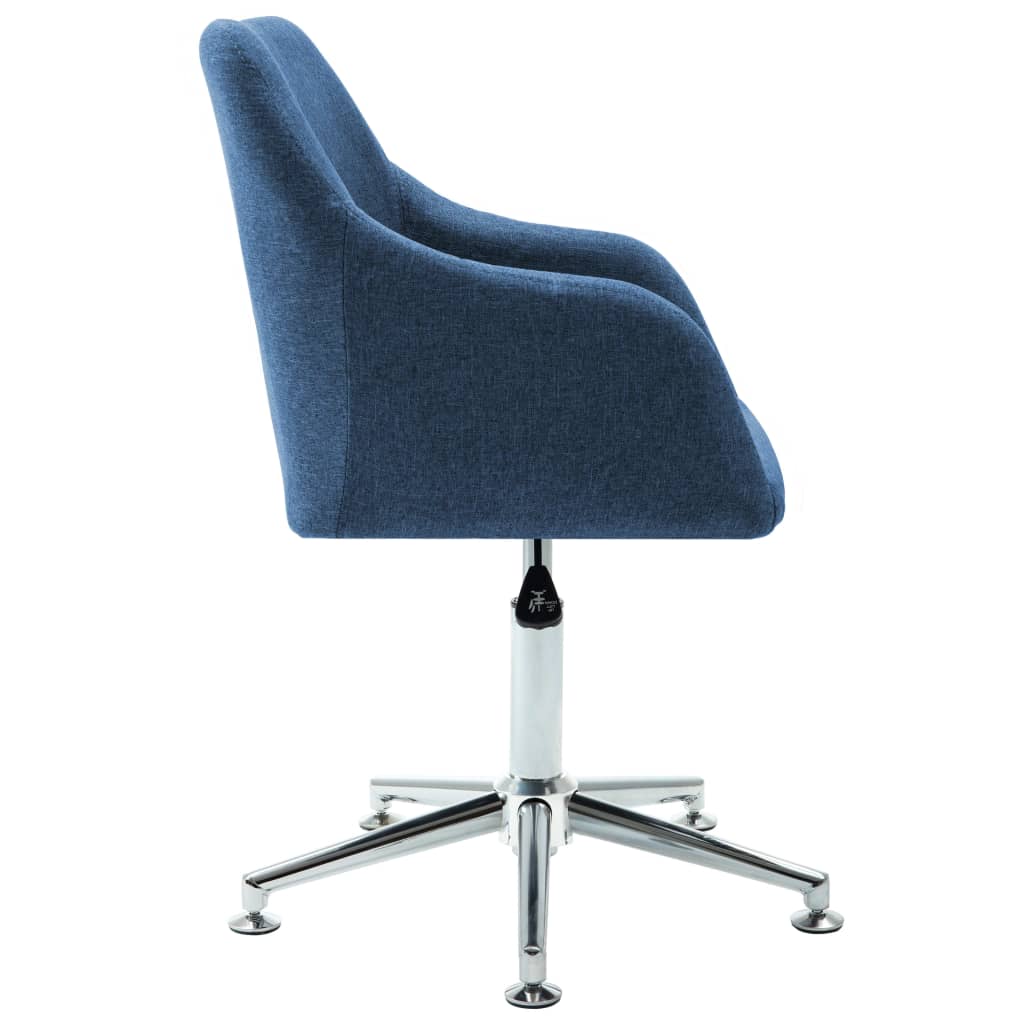 vidaXL drejelig spisebordsstol blå stof