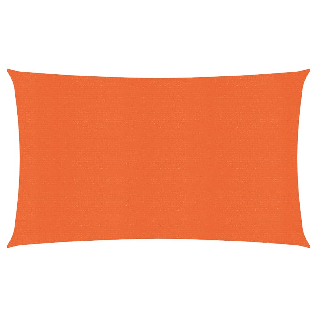vidaXL solsejl 2x5 m 160 g/m² HDPE orange
