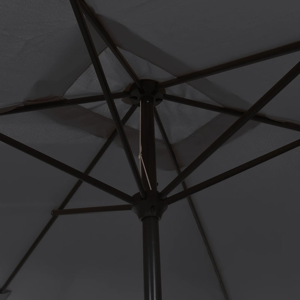 vidaXL udendørs parasol med metalstang 300 x 200 cm sort