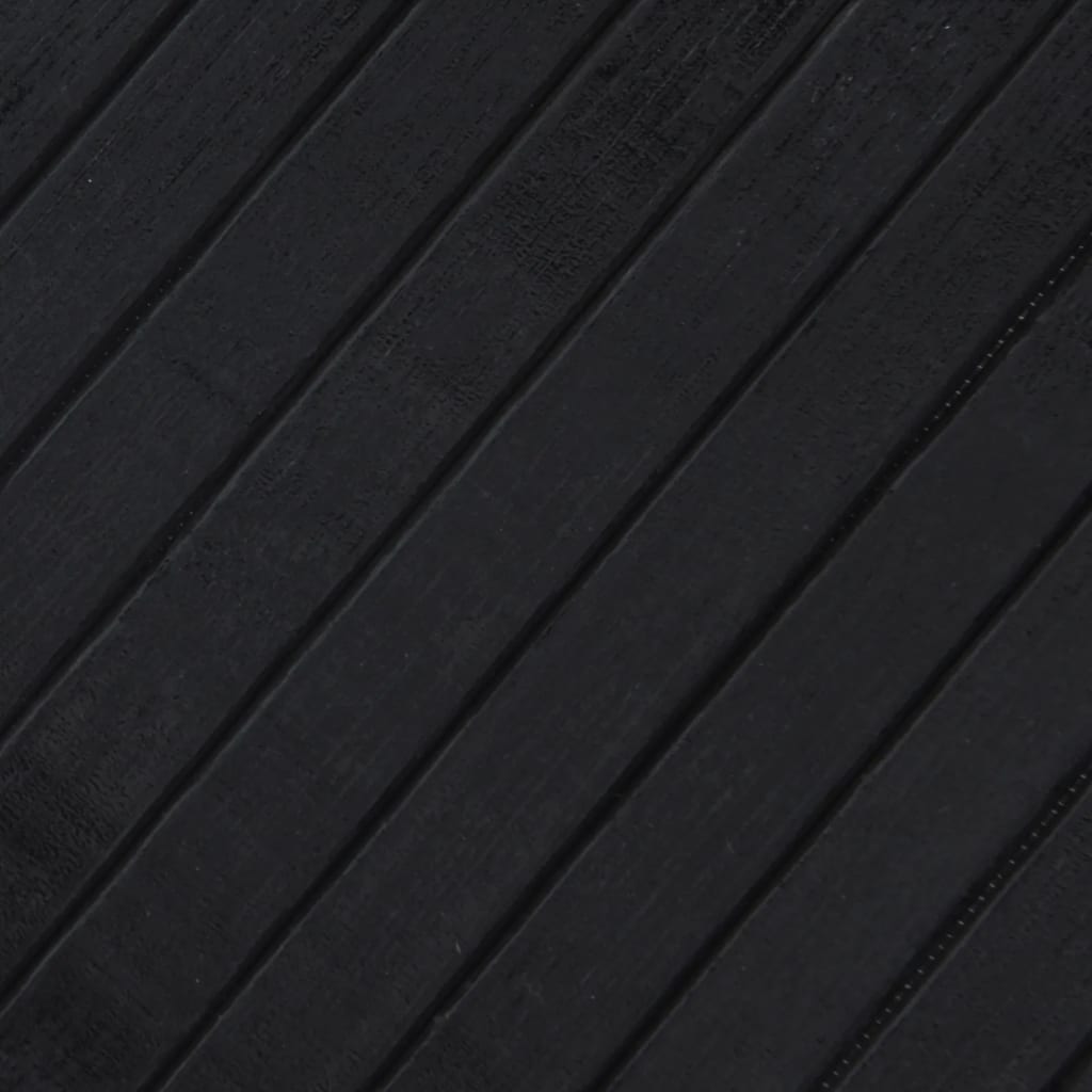 vidaXL gulvtæppe 80x300 cm rektangulær bambus sort