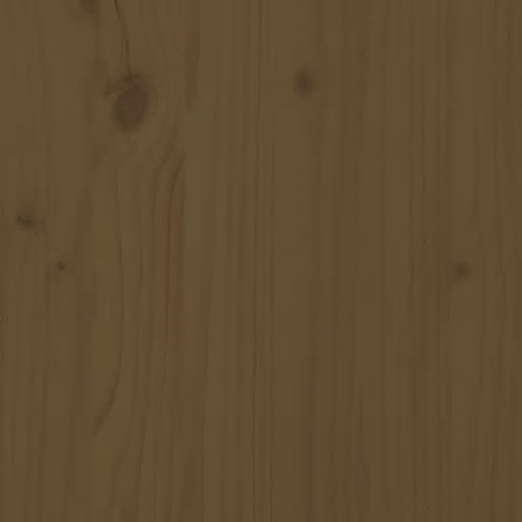 vidaXL daybed med udtræk 2x(90x190) cm massivt fyrretræ gyldenbrun