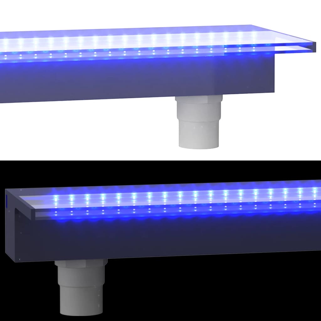 vidaXL vandfald med RGB LED'er 90 cm akryl