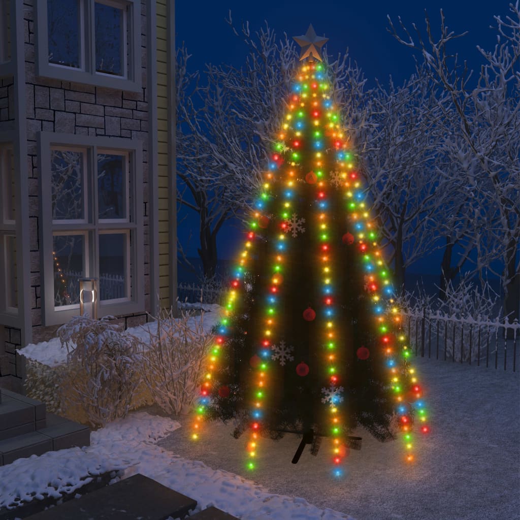 vidaXL lysnet til juletræ 400 lysdioder 400 cm flerfarvet
