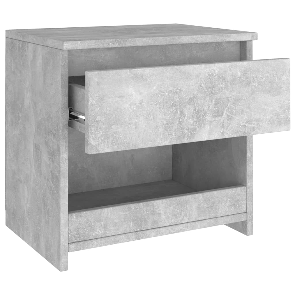 vidaXL sengebord 40x30x39 cm spånplade betongrå