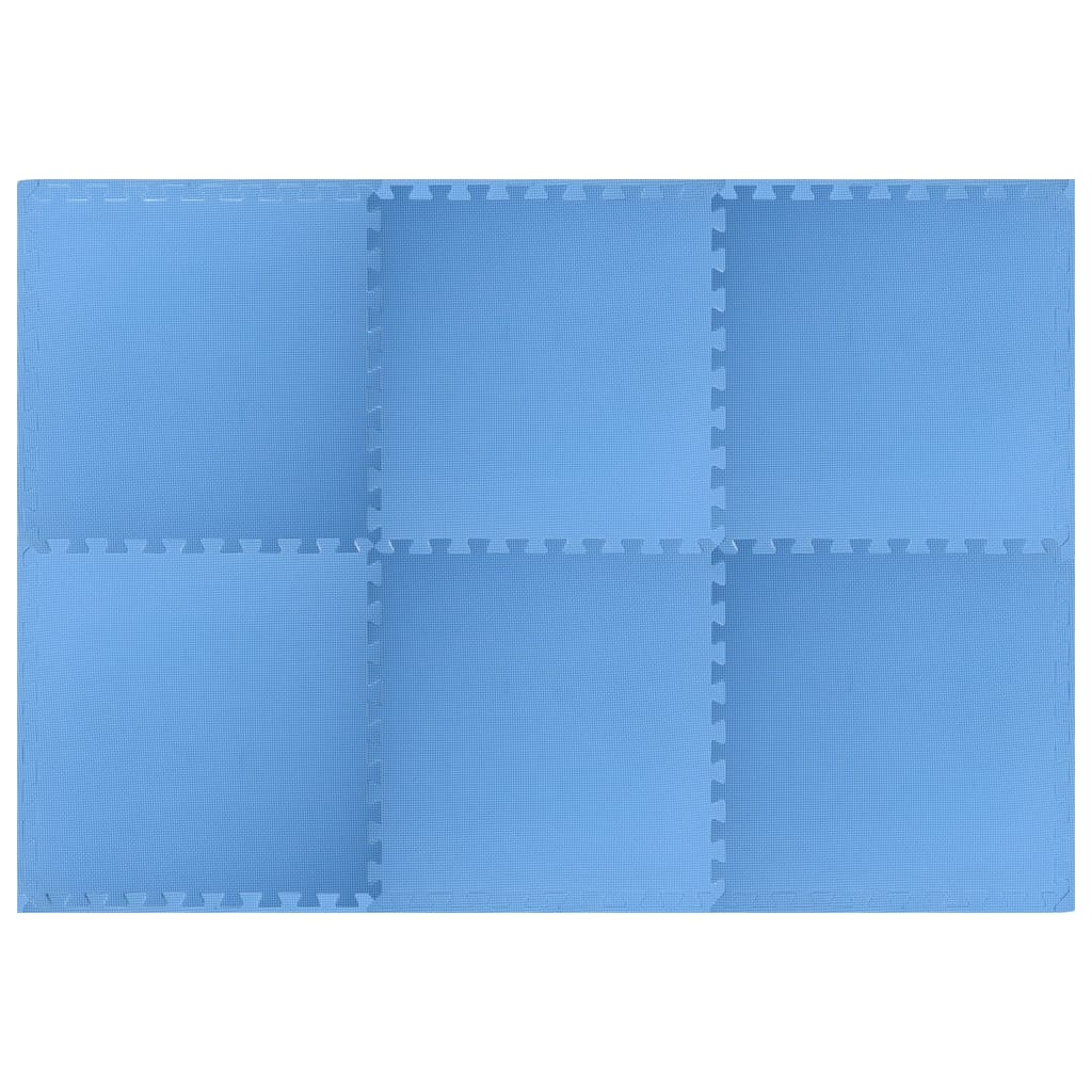 vidaXL gulvmåtter 6 stk. 2,16 ㎡ EVA-skum blå