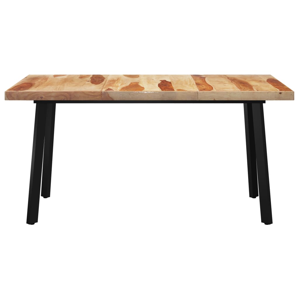 vidaXL spisebord med V-formede ben 180x90x77 cm massivt sheeshamtræ