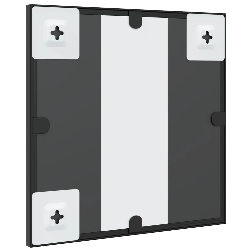vidaXL vægspejl 30x30 cm firkantet jern sort